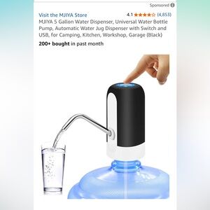 Black Automatic rechargeable Water Jug Dispenser